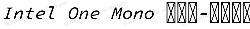 Intel One Mono 英特尔字体转换